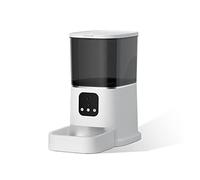 Automatic Feeders Video Camera 6L Feeder Timing Smart Automatic Pet Feeder For Cat Dogs Intelligent Dry Food Dispenser Voice Bowl for dogs and cats(Bianco,Button Pet Feeder)