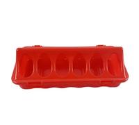 Automatic Feeding Trough for Poultry, Chicks, Small Birds with Adjustable Feed Quantity, Sturdy Plastic Feeder for Outdoor Keeping of Dwarf Chickens (A, 20 cm)