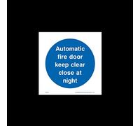 Automatic fire door keep clear Sticker/Self Adhesive Sign - Fire Exit, Gangway, Emergency, Route - (FPR19)