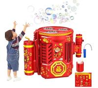 Automatic Firework Bubble Machine | Electric Fireworks New Year Fire Work Bubble Machine - Automatic Maker Toys With Light And Sound, Flashlight Design, 36 Hole Maker For Kids Birthday P