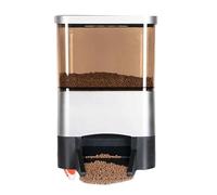 Automatic Fish Feeder, 10L Solar Electric Feeder with Digital Timer, 120° Wide Dispersion & Adjustable Feeding Times for Aquarium Care During Vacations