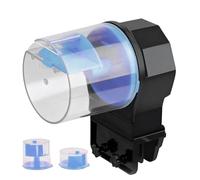 Automatic Fish Feeder - Battery Powered Compact Food Dispense, Programmable Timer With Adjustable Portion Control, Suitable For Freshwater & Saltwater Fish | Reliable Feeding While You’re Away