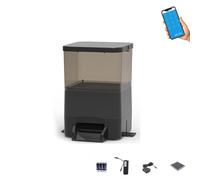 Automatic Fish Feeder for Outdoor Ponds and Aquariums, 4L/10L/20L Capacity, Timed Rationing Dispenser with LCD Display