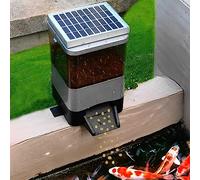 Automatic Fish Feeder for Outdoor Ponds, Timed Food Dispenser with Large Capacity and LCD Display for Easy Rationing