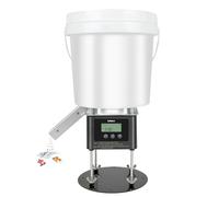 Automatic Fish Feeder for Pond, Brridea Outdoor Pond Feeder with 4L Capacity, Timed Feeding, Anti Clog System, Wildlife - Proof Design & Waterproof Housing