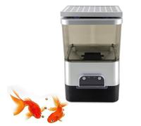 Automatic Fish Feeder, Pond Fish Food Feeder, 10 Liters Large Capacity,with LCD Display/Timed/Solar Powered, Rainproof And Sunproof