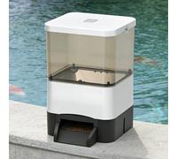 Automatic Fish Feeder Solar Powered Pond Dispenser 10L Capacity Timed Rationing for Aquariums and Ponds