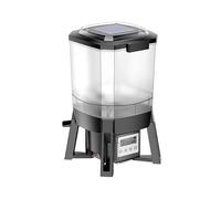 Automatic Fish Feeder, Solar Powered & Rechargeable, 6L Capacity, Waterproof, Programmable Timer for Aquarium Pond with LCD Display