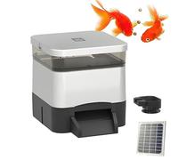 Automatic Fish Feeder, Solar Powered WiFi Controller for Outdoor Ponds, Programmable Koi Feeding System with IPX5 Waterproof Design and 7.5L Large Capacity Hopper
