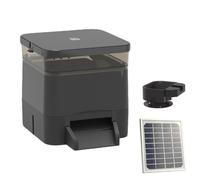 Automatic Fish Feeder,Supports remote control,With Feed Thrower, Moisture-Proof Koi Fish Feeder with Wi-Fi and Solar Panel Charging for Fish Pond and Tank