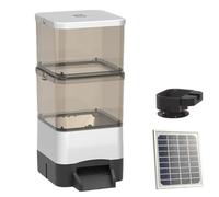 Automatic Fish Feeder,Supports remote control,With Feed Thrower, Moisture-Proof Koi Fish Feeder with Wi-Fi and Solar Panel Charging for Fish Pond and Tank