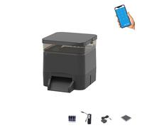 Automatic Fish Feeder with LCD Display, Timed Rationing Dispenser for Outdoor Ponds and Aquariums, 4L/10L/20L Capacity Design