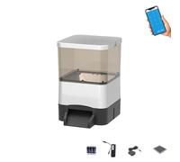 Automatic Fish Feeder with LCD Display, Timed Rationing Dispenser for Outdoor Ponds and Aquariums, 4L/10L/20L Capacity Design