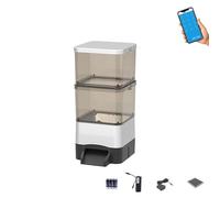 Automatic Fish Feeder with LCD Display, Timed Rationing Dispenser for Outdoor Ponds and Aquariums, 4L/10L/20L Capacity Design