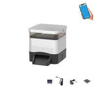 Automatic Fish Feeder with LCD Display, Timed Rationing Dispenser for Outdoor Ponds and Aquariums, 4L/10L/20L Capacity Design