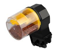 Automatic Fish Feeder with Two Feeding Options, Control the Amount of Fish Food, Two Fixing Methods, Feeding Containers, Suitable for a Variety of Feeds, for Most Types (Yellow)