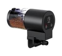 Automatic Fish Food Dispenser | 100ml Tank for Food, Intelligent Programmable System with Battery Powered Clamp Attachment for Guppy Shrimp