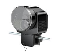 Automatic Fish Food Dispenser Mini Aquarium Auto Feeder with Timer 2-Setting 12/24 Hour Feeding Cycle 65ml Capacity for Fish Tank up to 2.5cm Glass (Black)