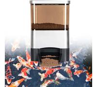 Automatic Fish Food Dispenser, Solar Electric Aquarium Feeder with 120° Dispersed Feeding, Adjustable 1-12 Feedings, Digital Timer for Vacation Care