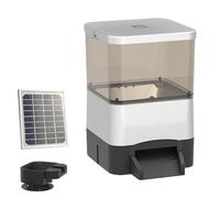 Automatic Fish Food Dispenser, Timed Koi Pellet Feeder, 4/10L Capacity, Battery and Solar Powered, Rainproof, Ideal for Indoor and Outdoor Ponds