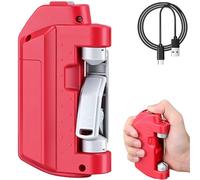 Automatic Fishing Knot Tying Tool, Electric Lure GT Knotter, Rechargeable Professional Quick Hook Tier Knots Device 125RPM Spinning for Fishing Lovers (Red)