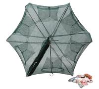 Automatic Fishing Net, Foldable Umbrella Fishing Net Shrimp Cage Nylon Crab Fish Trap Cast Fishing Network(6-Hole)