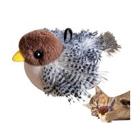Automatic Flappy Bird, Interactive Winged Creature, 6 Inches Flying Plaything with Catnip, Plush Sandpiper Chirper, Animal Decoration Other Sound Sensor, Electronic Kitten Accessory Pouncing Chasing