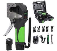 Automatic Flaring Tool Kit, Cordless HVAC Copper Pipe Flaring Tool with 45° Eccentric Cone & 5 Clamps, Electric Tube Expander with Rechargeable Battery, for 4-22mm Tubing
