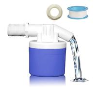 Automatic Float Valve for Water Tanks, 1/2" Side Inlet | Adjustable Water Level Control Valve with 45° Angled Outlet for Fish Ponds, Pools, Livestock Troughs, and Irrigation Systems