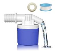 Automatic Float Valve for Water Tanks, 3/4" Side Inlet | Adjustable Water Level Control Valve with 45° Angled Outlet for Fish Ponds, Pools, Livestock Troughs, and Irrigation Systems