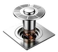 Automatic Floor Drain Filter - 3.2-4.2cm, Fit Diameter, Odor Sealing Mechanism, Easy Clean Strainer, Floating Backflow Stopper | Suitable Hotel Guest Bathrooms Gym Changing Rooms Laundry Room Floo