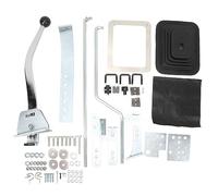 Automatic Floor Shifter Kit Mr Gasket 7668 Three Four Speed Metal Gear Lever 11 Inch Length Linkage Operation for C6 C4 TH400 TH350 Passenger Cars Light Trucks