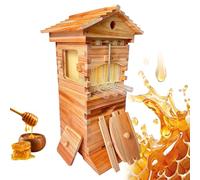 Automatic Flow Hive Beehive Kit - Complete Beekeeping Supplies Starter Kit With Stand, Bee Boxes, Frames & Auto Honey Harvest System - Solid Fir Wood, Wood Color Complete Set