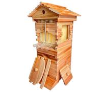 Automatic Flow Hive Beehive Kit - Complete Beekeeping Supplies Starter Kit With Stand, Bee Boxes, Frames & Auto Honey Harvest System - Solid Fir Wood, Wood Color Complete Set