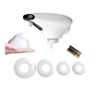 Automatic Foam Soap Dispenser Pump, Touchless Foaming Facial Cleanser Dispenser Lid fit with Almost All The Bottle, IPX6 Waterproof Hands-Free Replacement Pump for Foaming Soap, White