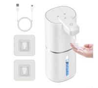 Automatic Foaming Soap Dispenser 380ML Wall Mount Adjustable 4 Levels For Bathroom Kitchen Public Restroom Hands (White foam)