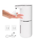 Automatic Foaming Soap Dispenser Touchless Foam Soap Dispenser 380ml Rechargeabled Wall Mounted Smart for Bathroom and Kitchen Dish Soap Easy for Toddlers (White)