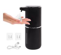 Automatic Foaming Soap Dispenser Touchless Foam Soap Dispenser 380ml Rechargeabled Wall Mounted Smart for Bathroom and Kitchen Dish Soap Easy for Toddlers (Black)