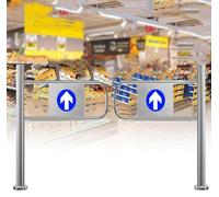 Automatic Folding Gate HeavyDuty Metal Security Door for Pedestrian Entrances SelfClosing Access Gate Ideal for Countertops and Cashier Stations.