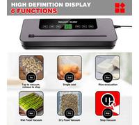 Automatic Food Vacuum Sealer With 5 Modes, Cutter And 10 Bags, Wet And Dry Sealing
