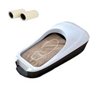Automatic Footwear Cover Overshoes Dispenser Machine Shoe Covers Machine with Film Suitable for Home, Office, Factory, Lab(White A)