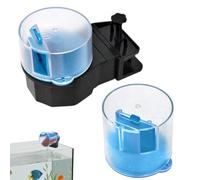 Automatic for Fish, Adjustable Power with 2 Compartments, Automatic for Small Aquariums, Betta Turtles Tank Treats Home Apartment Office