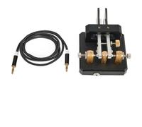 Automatic For Morse Code Dual-Paddle Telegraph Key, For CNC Aluminum Alloy CW Key with Silver Contacts & Damping Adjustment for Ham Radio Users, 1m Cable,(black)