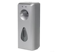 Automatic fragrance sprayer for restroom deodorizing with customizable spray intervals and quiet operation, for cinemas, hotels, and offices to maintain fresh ambiance (Gray)