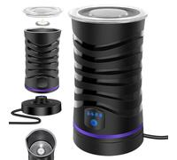 Automatic Frother and Milk Steamer, Milk Frother Electric, Easy to Clean, 600ml Large Capacity, Auto Shut-Off, Silent Operation, for Coffee Latte Cappuccino, Hot Chocolate, Black