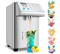 Automatic Fructose Dispenser Syrup Dispenser 8.5L Fructose Quantitative Machine Stainless Steel Barrel +Fructose Outlet for Bubble Tea16 Groups 220V