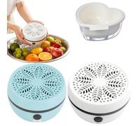 Automatic Fruit Cleaner, Fruit & Vegetable Washers, Rechargeable Fruit Washing Machine, Waterproof Fruit and Veg Cleaner, Food Purifier Durable | Kitchen Tool, for Grains Meat Seafood (A)