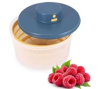 Automatic Fruit Vegetable Spinner, 3L Large Capacity Electric Rotary Lettuce Washer with Double-Layer Design, One-Click Start and 10s Dehydration, for Kitchen Home