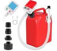 Automatic Fuel Transfer Pump with Auto-Stop Sensor, 3.2 GPM, 51'' Hose, Gas Can Pump with 4 Can Adapters, Upgraded USB or Battery-Powered Portable Fuel Gas Pump for Gas Can Gasoline, Diesel, Oil