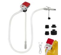 Automatic Fuel Transfer Pump with Auto-Stop Sensor, 51'' Extra Long Hose, 3.2 GPM quick flow, Battery Powered and USB Type-C, 4 Can Adapters, Leak Protection,Fast and Safe Portable Gas Can Pump for